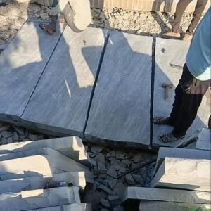 Grey Rectangular Basalt Rock Tile